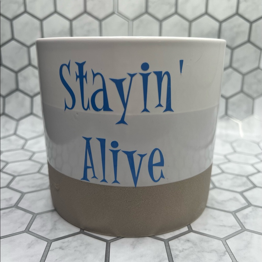 Custom made new planter 5” days Stayin’ Alive